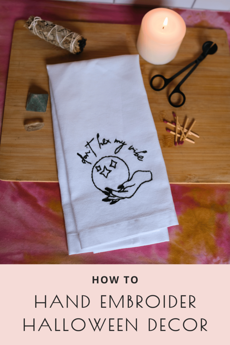DIY Halloween Hand Embroidery Simply Gold Studio