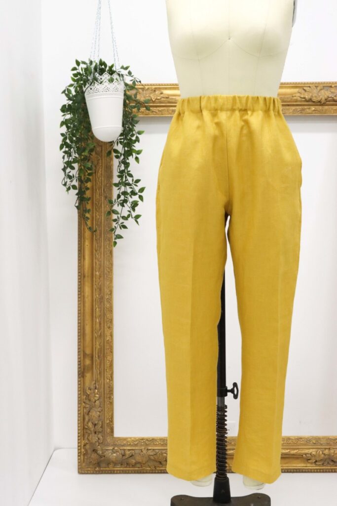 Tapered pants with elastic waist free sewing pattern